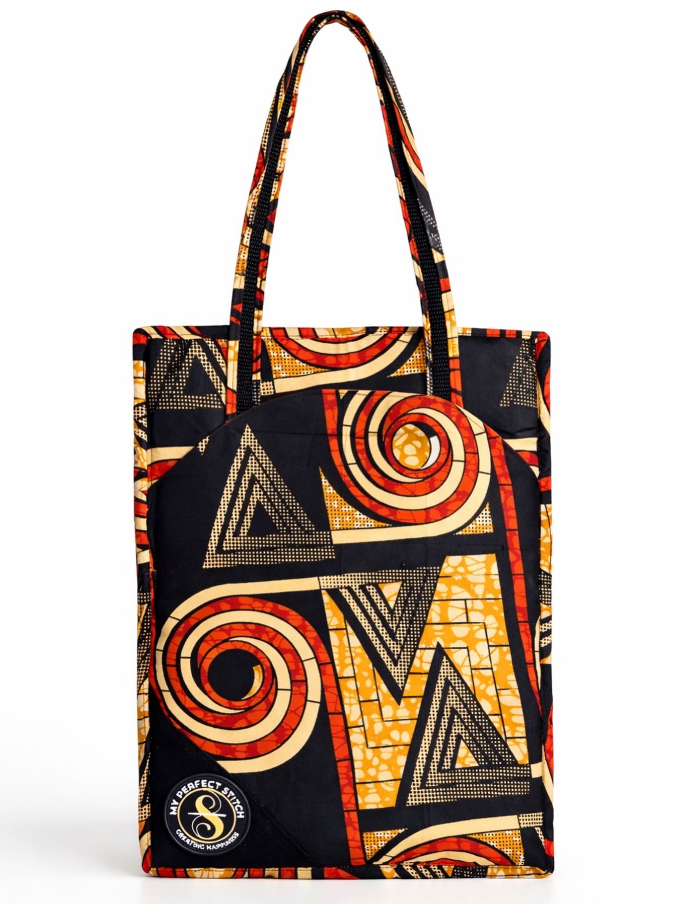 Geometric Fire Tote